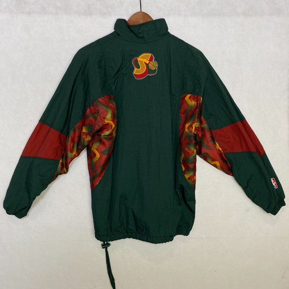 Vintage Seattle Sonics Wind Breaker Men’s Size Small NBA Track Jacket Champion - Picture 2 of 6